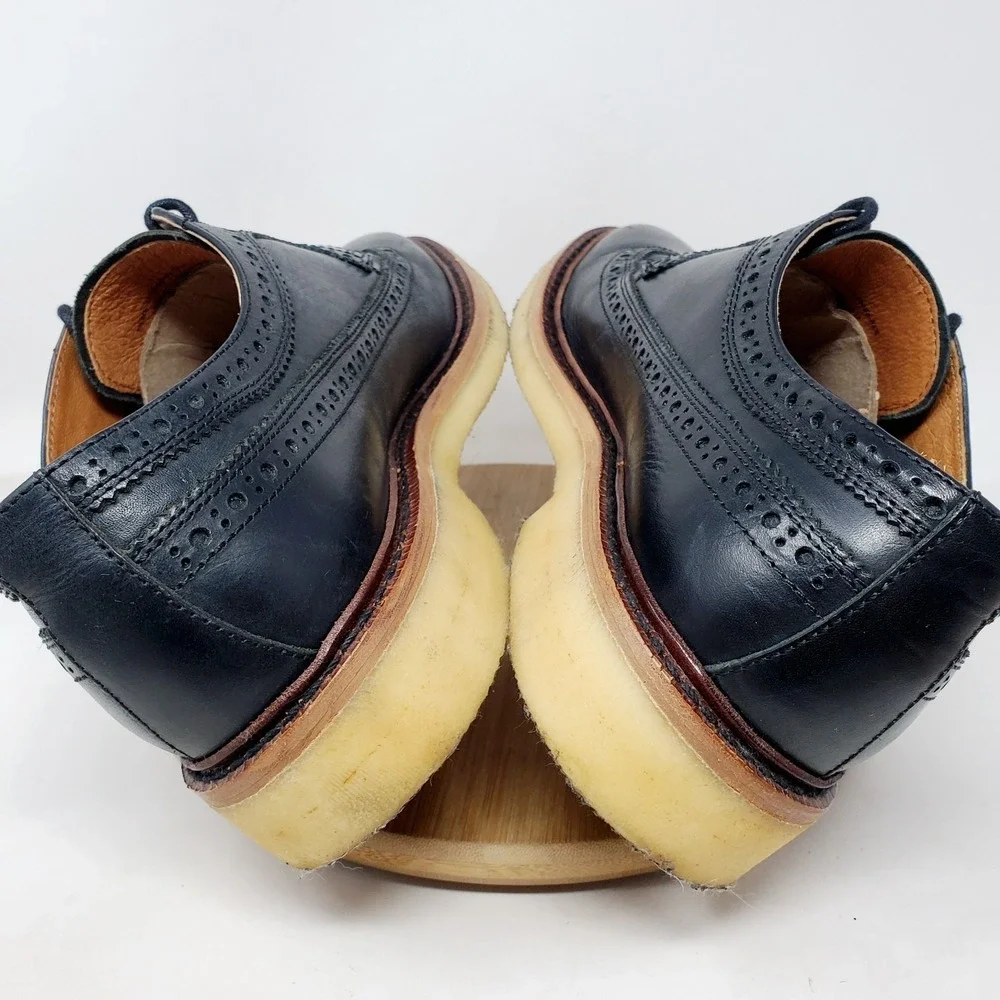 Frye‎ Shoes Mens 11 Luke Black Leather Longwing Brogue Crepe Sole Oxford